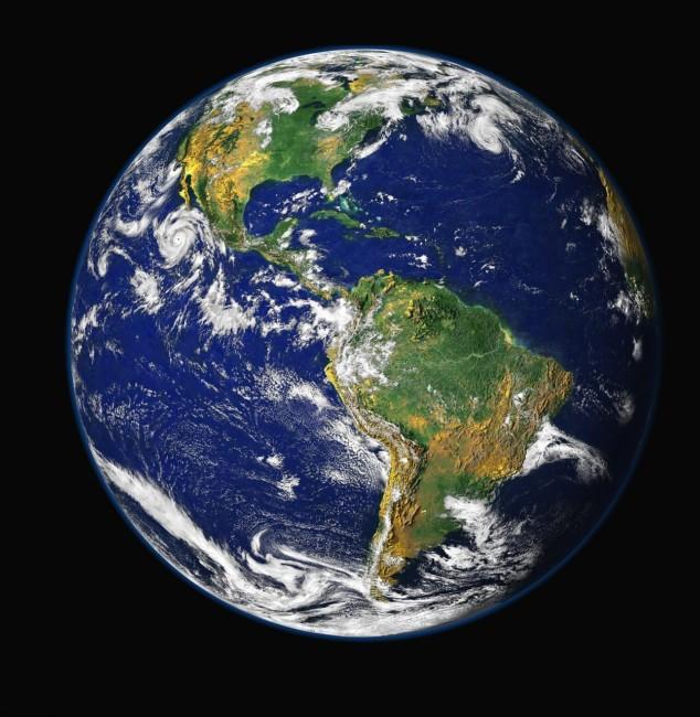 Maapallo avaruudesta kuvattuna.
